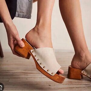 Vicenza Studded Wood Clog Sandal